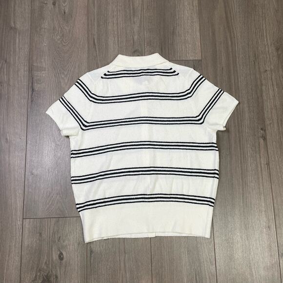 Madewell Polo Sweater Striped Tee Button Up Short Sleeve Shirt US Womens XXS New - Picture 4 of 7